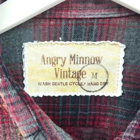 ANGRY MINNOW VINTAGE Flared Sleeve Flannel- WILDEST - Picture 2 of 3